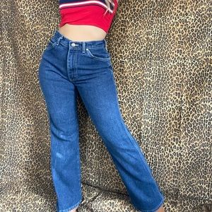 Vintage Lee denim flare high rise jeans